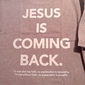 NEW Mauve distressed Jesus Is Coming Back